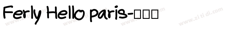 Ferly Hello paris字体转换